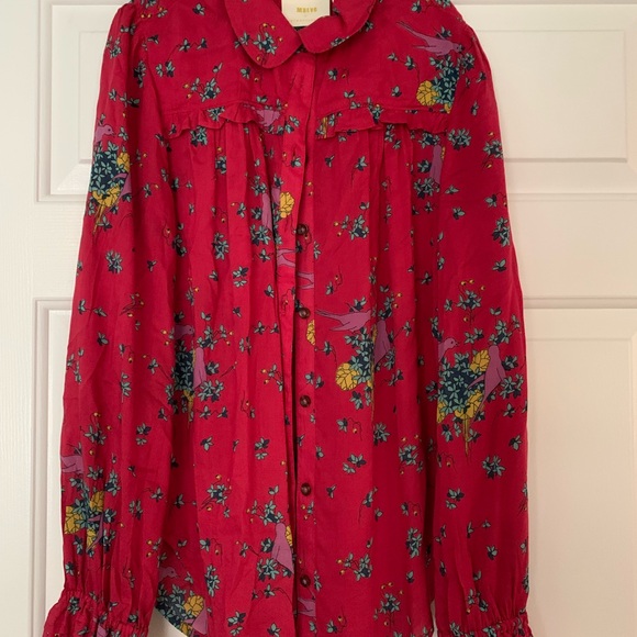 Anthro - Maeve red blouse - Picture 3 of 6